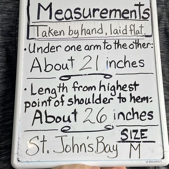 St. John’s Bay variegated gray half zip fleece with thumb holes & tunnel pocket - Picture 10 of 10